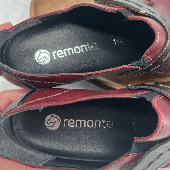 Remonte Shoes Wm 39 (US 8) Multicolor Leather Slip On Block Heel Loafer Comfort - Picture 10 of 12